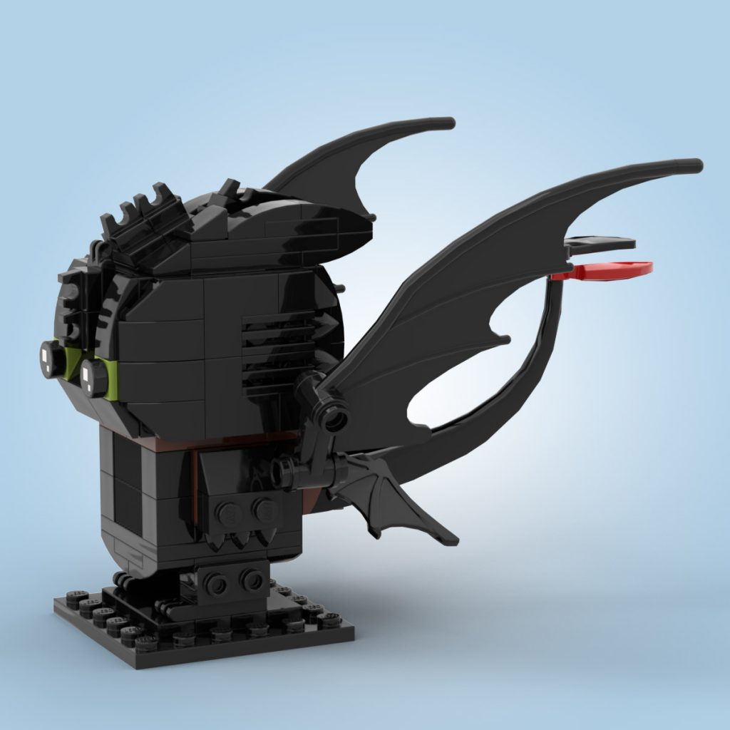 Toothless - How To Train Your Dragon - MOC Lego Brickheadz Instructions