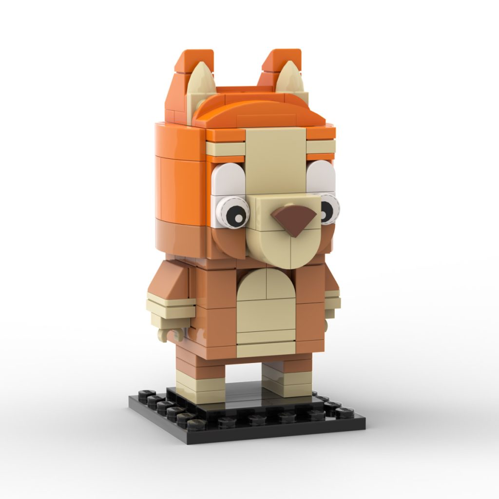 Bingo from Bluey TV Show - Custom Lego Brickheadz instructions